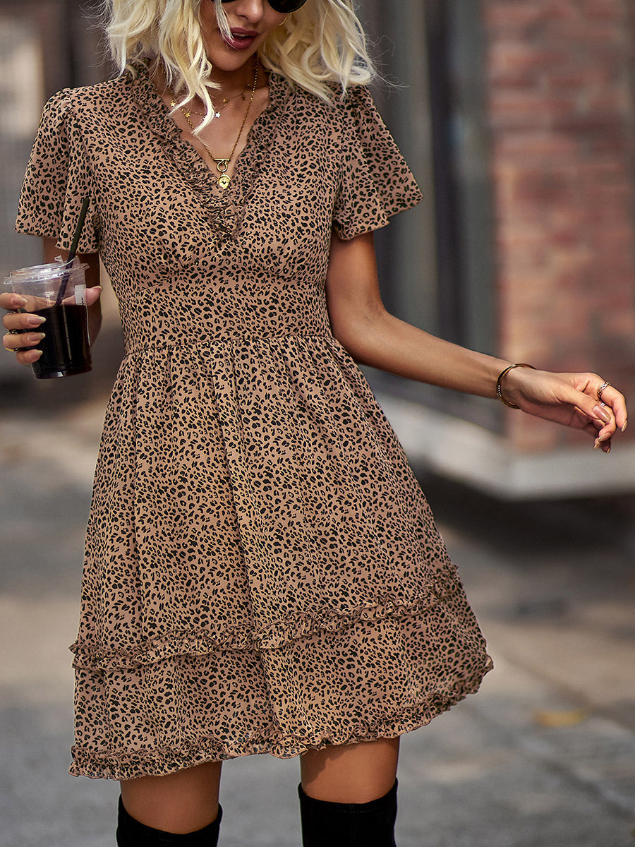 Mini Dresses - Temperament Commuting Floral Sexy Mini Dress - MsDressly