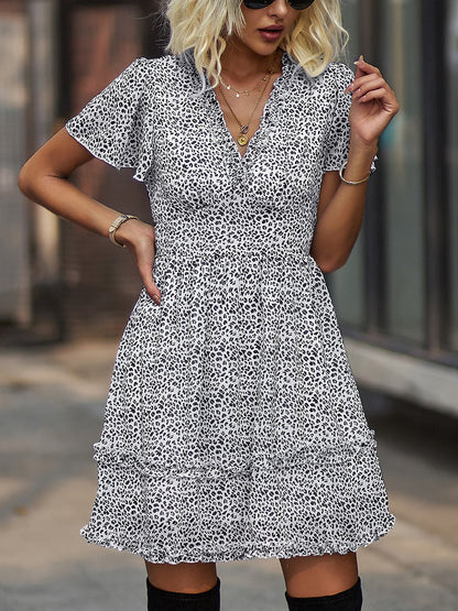 Mini Dresses - Temperament Commuting Floral Sexy Mini Dress - MsDressly