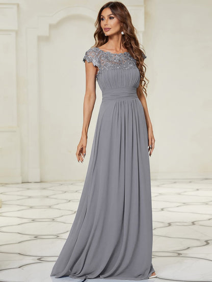 Lacey Chiffon Evening Party Gowns - Top Sellers