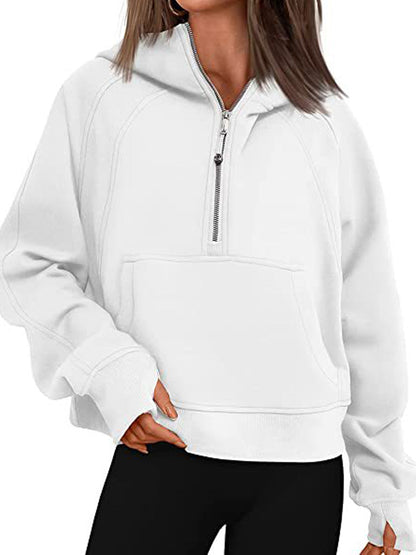 Hoodies - Trendy Oversized Fleece Pullover Long Sleeve Hoodie - MsDressly