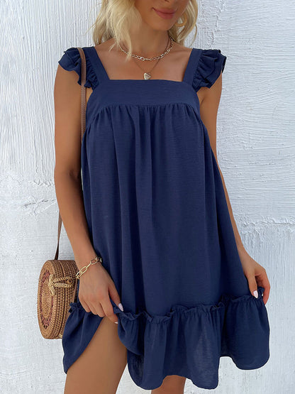 Vacation Beach Loose Sleeveless Mini Dress