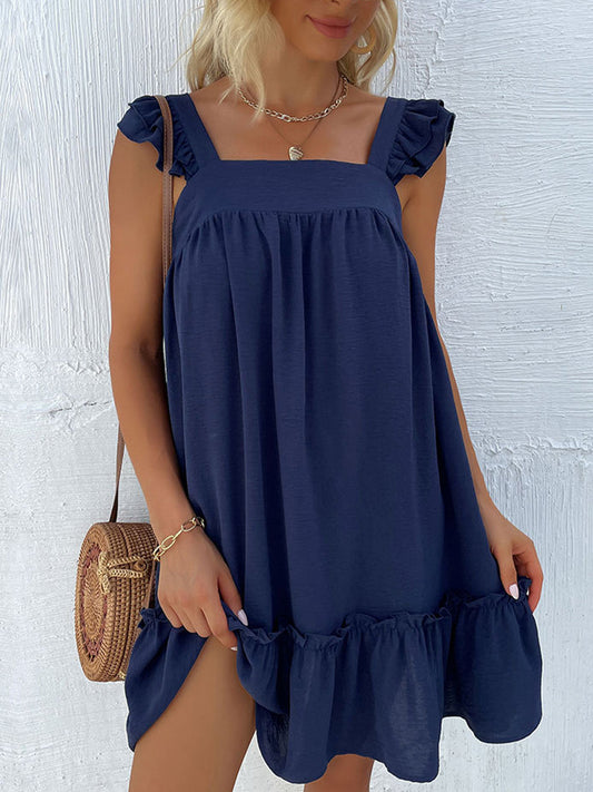 Vacation Beach Loose Sleeveless Mini Dress
