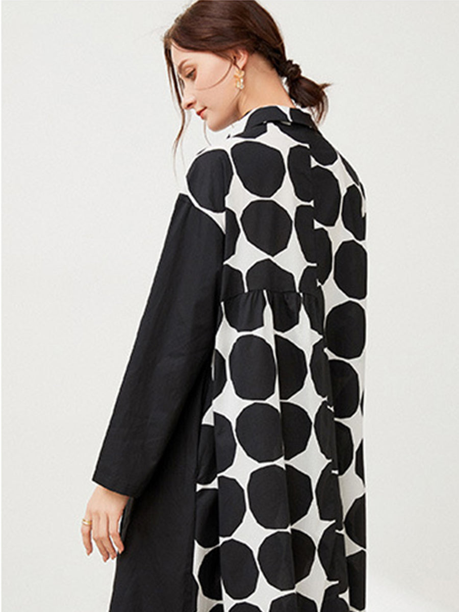 Plus Midi Dresses - Size Curve Dresses Plus Size Loose Elegant Floral Pattern Stitching Midi Dress - MsDressly