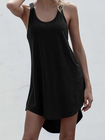 Mini Dresses - Racerback High-Low Mini Dress - MsDressly