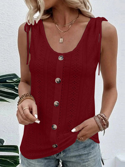 Tank Tops - V-Neck Slimming Commuter Solid Color Tank Top - MsDressly