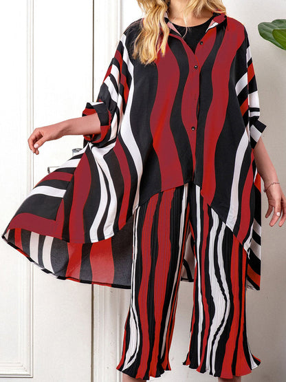 Sets - Personality Print Loose Dolman Sleeve Two-Piece Set - MsDressly