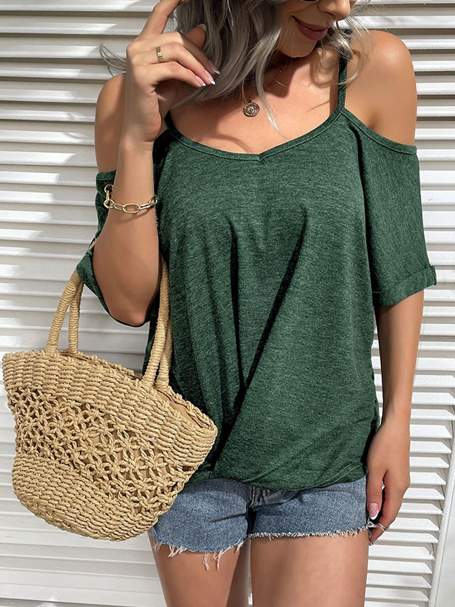 Tank Tops - Tops Casual Solid Color Strapless One Shoulder Tank Top - MsDressly