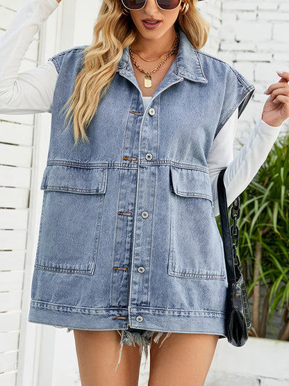 Tank Tops - Tops Fashion Trend Denim Sleeveless Tank Top - MsDressly