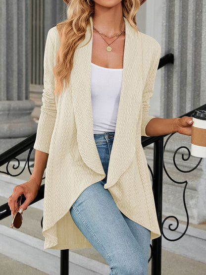 Commuter Style Loose Solid Color Knitted Cardigan