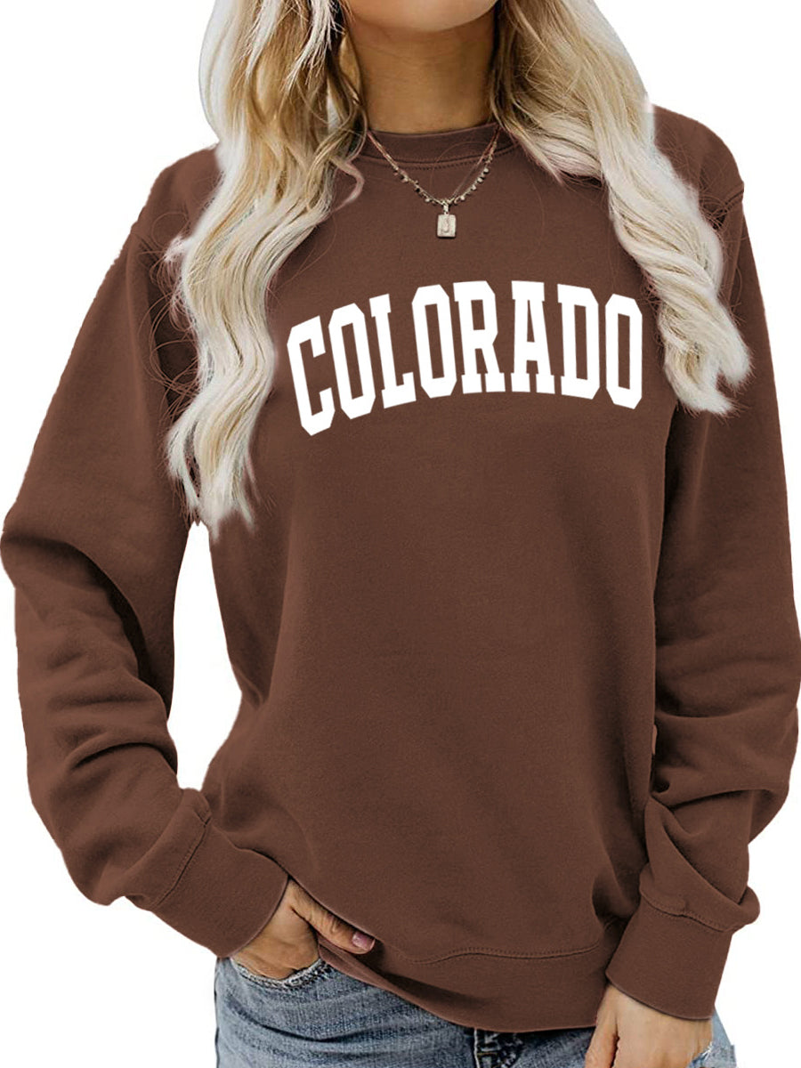 Hoodies - Oversized Casual Loose Pullover Crewneck Long Sleeve Hoodie - MsDressly