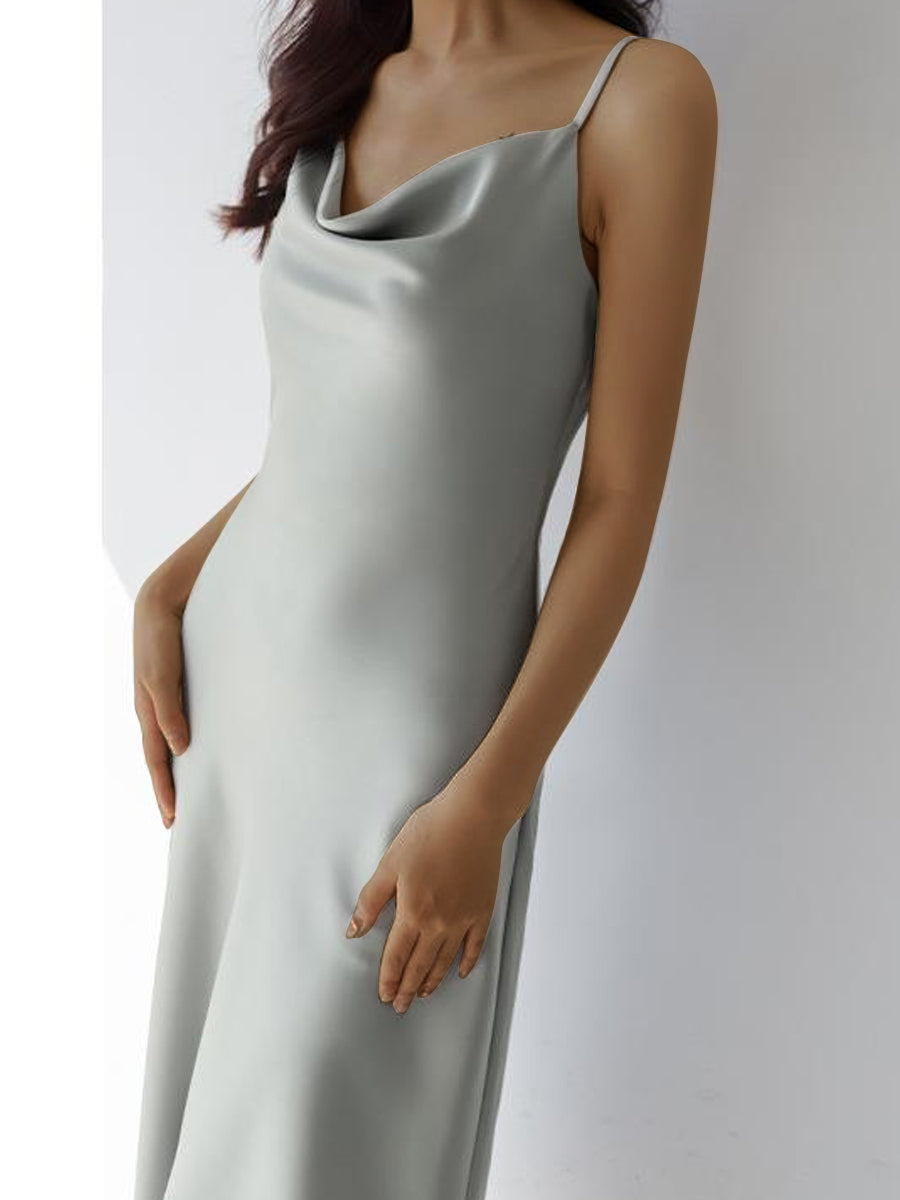 Texture Satin Swing Collar Temperament Suspender