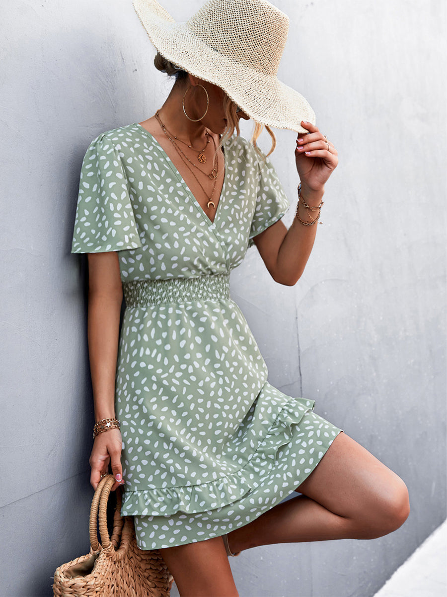 Mini Dresses - Sexy V Neck With Style And Elegance Mini Dress - MsDressly