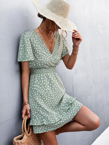 Mini Dresses - Sexy V Neck With Style And Elegance Mini Dress - MsDressly