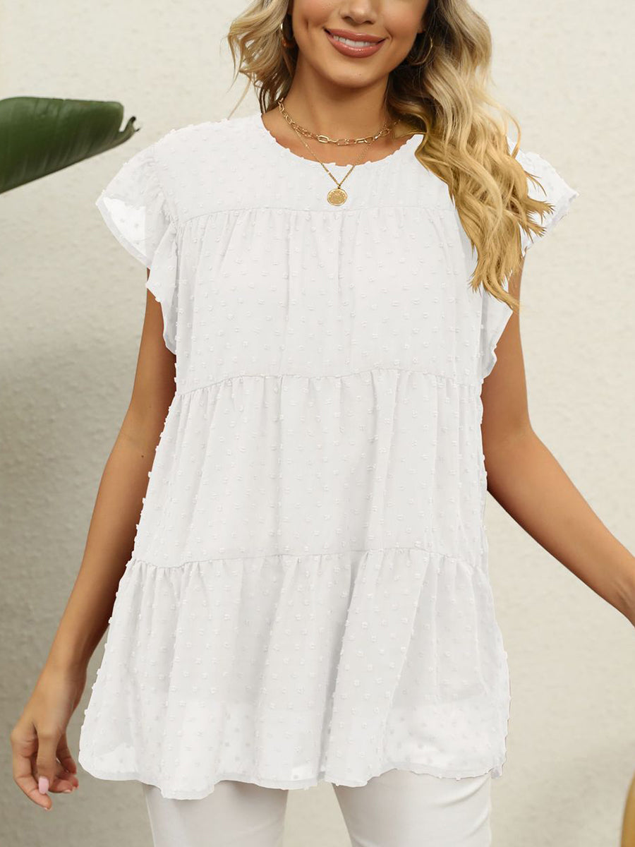 T-Shirts - Loose Casual Comfort Stitching Fashion Short Sleeve T-Shirt - MsDressly