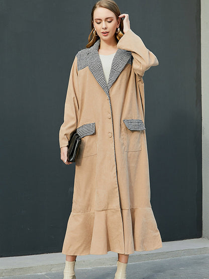 Coats - Loose Commuter Temperament Solid Color Coat - MsDressly