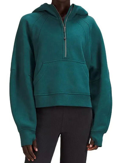 Hoodies - Trendy Oversized Fleece Pullover Long Sleeve Hoodie - MsDressly