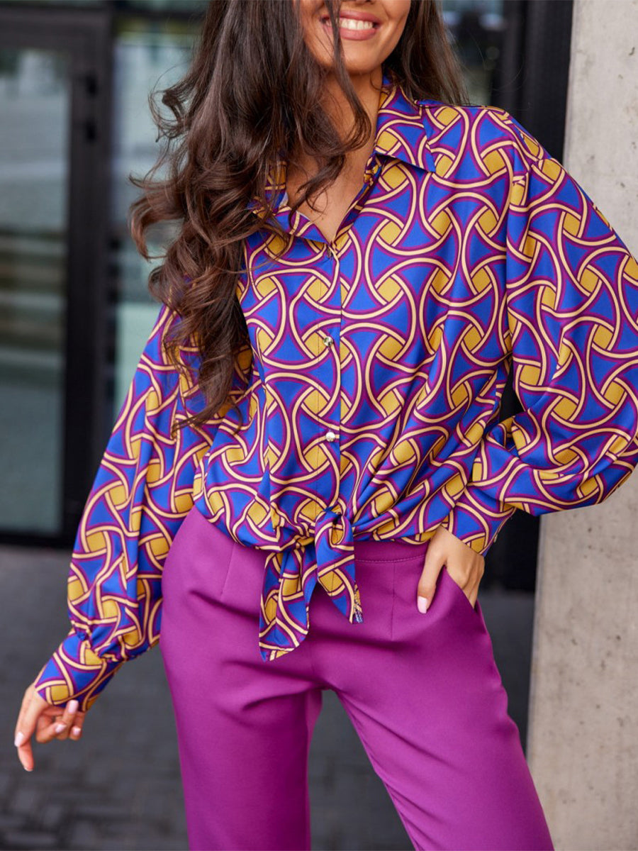 Blouses - Loose Digital Printing Comfortable Casual Blouse - MsDressly