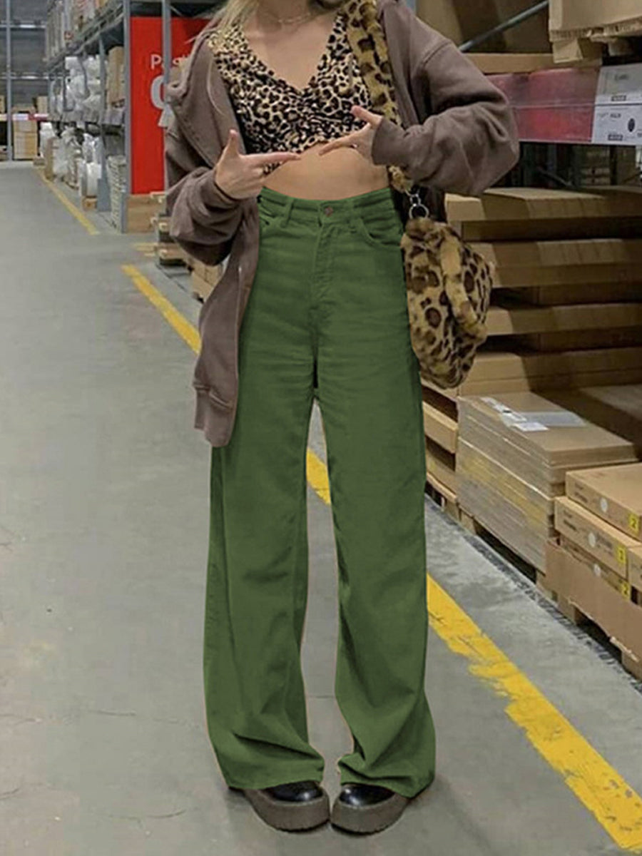 Judy Blue High Waist Garment Dyed Wide Pants