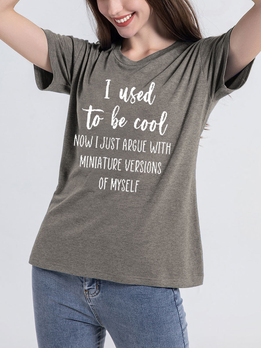 Loose Round Neck Letter Short Sleeve T-Shirt