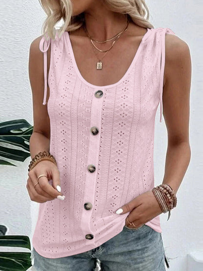 Tank Tops - V-Neck Slimming Commuter Solid Color Tank Top - MsDressly
