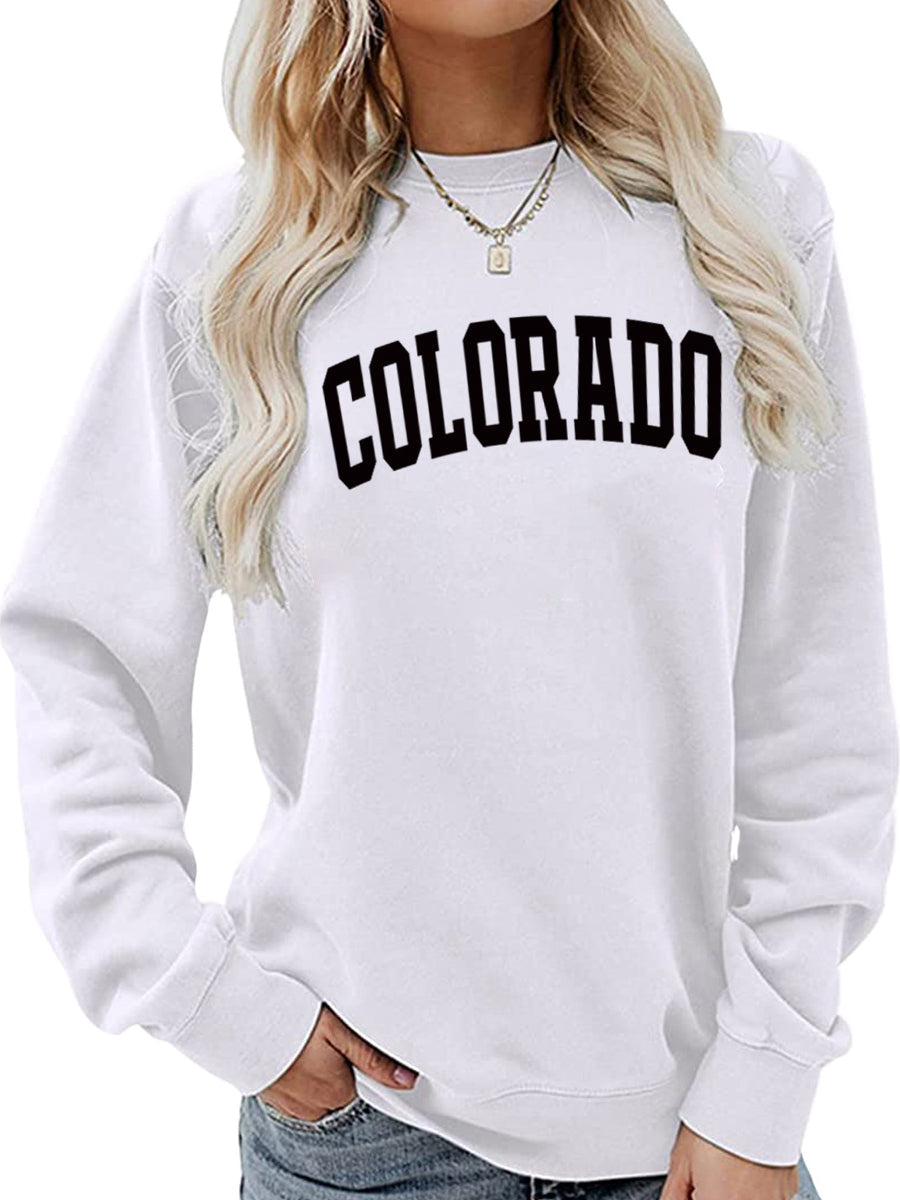 Hoodies - Oversized Casual Loose Pullover Crewneck Long Sleeve Hoodie - MsDressly