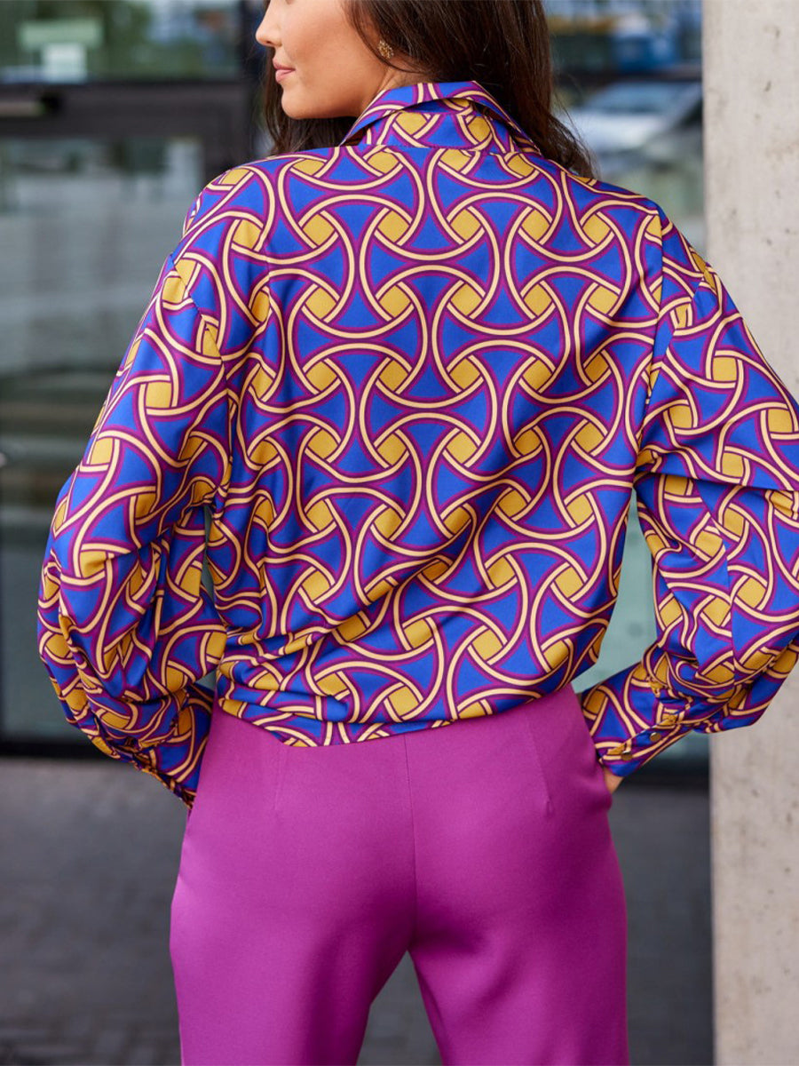 Blouses - Loose Digital Printing Comfortable Casual Blouse - MsDressly