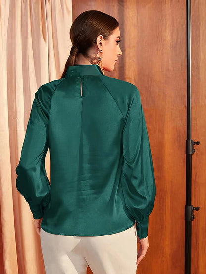 Blouses - Chiffon Loose V Neck Short Sleeve Mini Dress - MsDressly