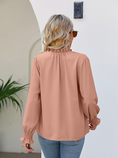 Blouses - V Neck Bandal Soft Fashionable Blouse - MsDressly
