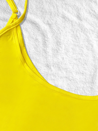 V-Neck Solid Pocket Sling Dress