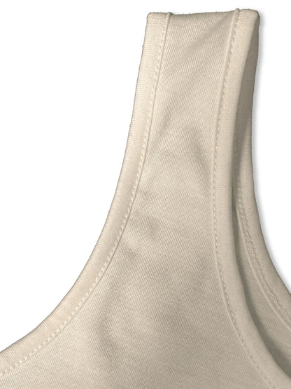 Beige Crop Top Classic Cream Ribbed Crop Tank – Neutral Tone Elegance