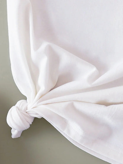 Green Letter Print Stylish Casual Crewneck Short Sleeve T-shirt