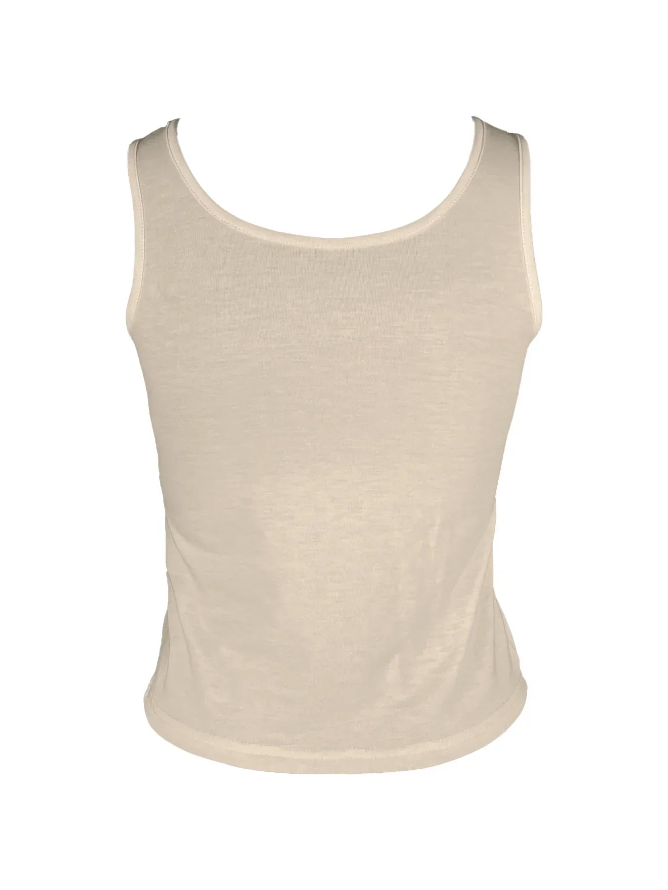 Beige Crop Top Classic Cream Ribbed Crop Tank – Neutral Tone Elegance