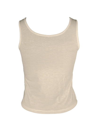 Beige Crop Top Classic Cream Ribbed Crop Tank – Neutral Tone Elegance