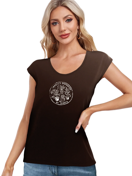 Beautifully Detailed Single Daisy Graphic Print Tank Top Sleeveless Casual Top For Summer & Spring Women's Clothing