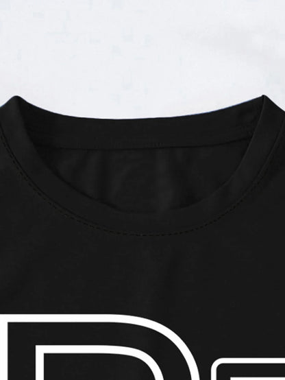 Retro Dress Bear Print Fashion Casual Crew Neck Short Sleeve T-shirt