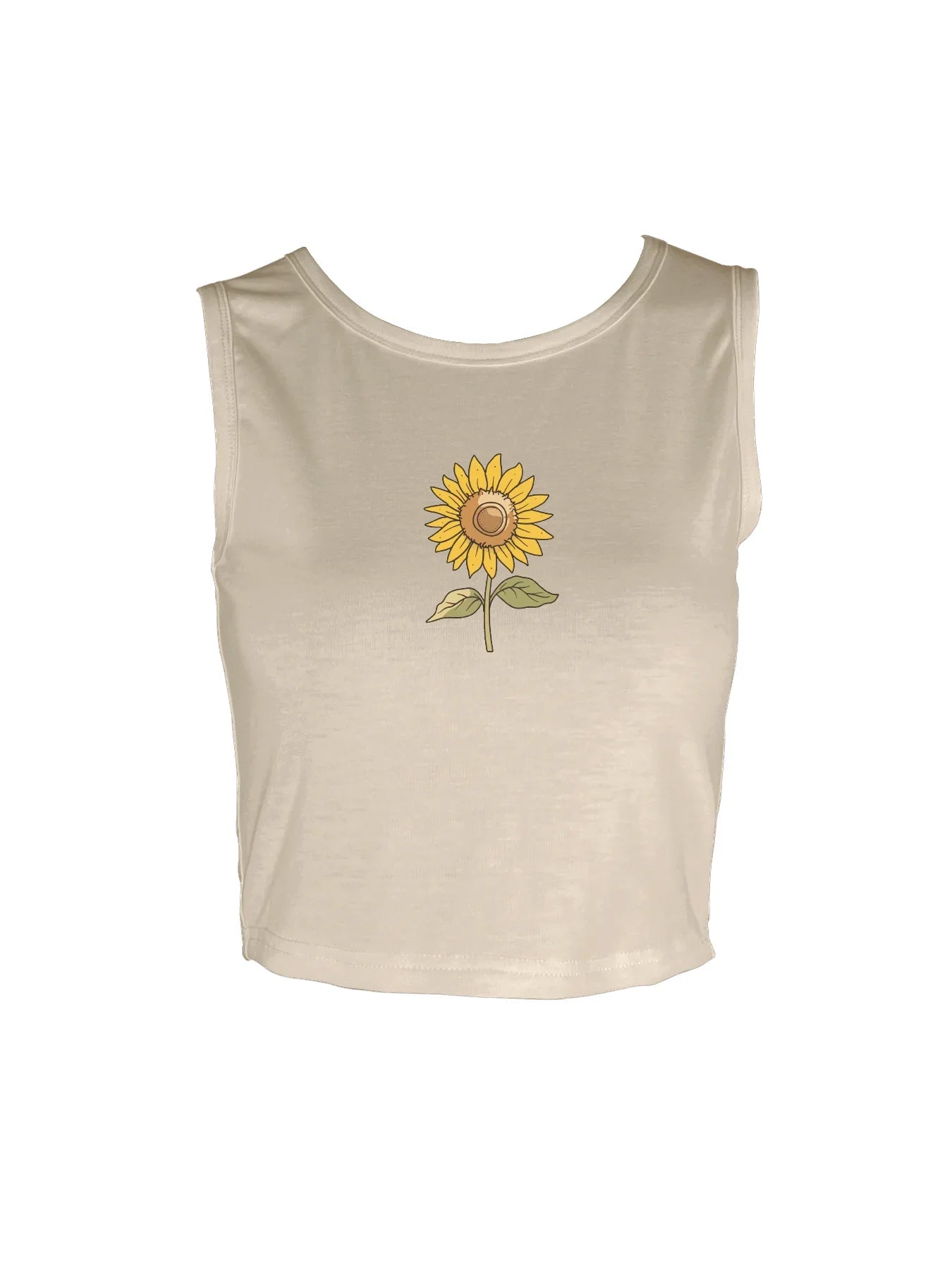 Beige Crop Top Classic Cream Ribbed Crop Tank – Neutral Tone Elegance