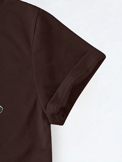 Enigmatic Dragonfly and Moon Graphic with Print T-shirt Short Sleeve Crew Neck Casual Top For Summer & Spring Women's Clothing