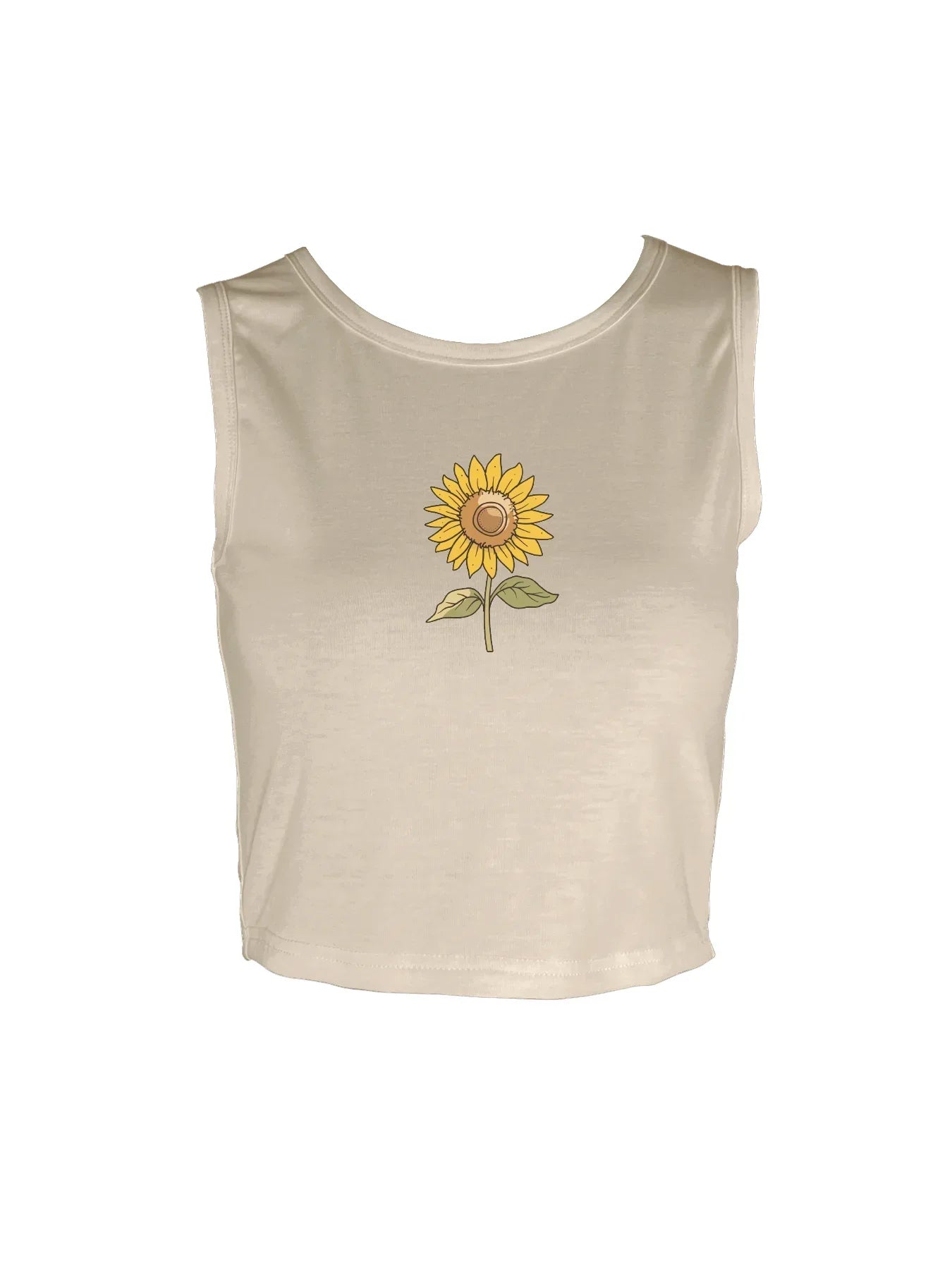 Beige Crop Top Classic Cream Ribbed Crop Tank – Neutral Tone Elegance