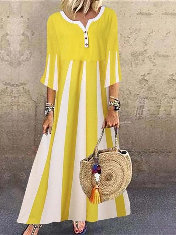 Versatile Chic Button-Up Short Sleeve Dress