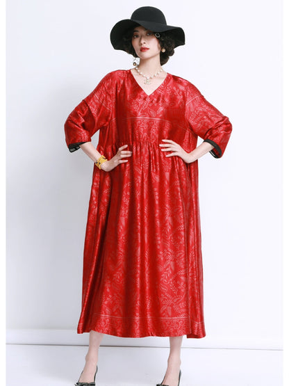 Elegant Black and Gold Floral Maxi Dress