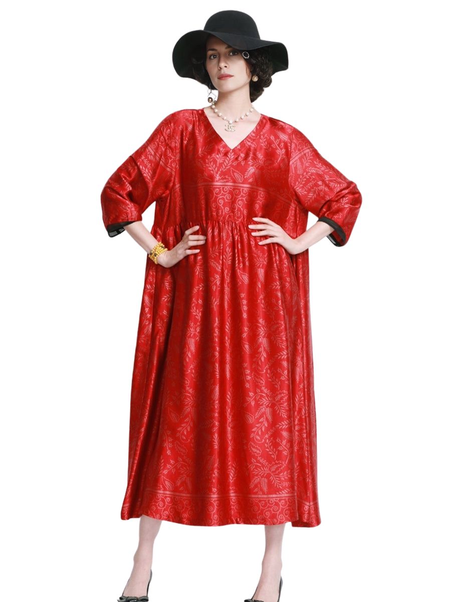 Elegant Black and Gold Floral Maxi Dress