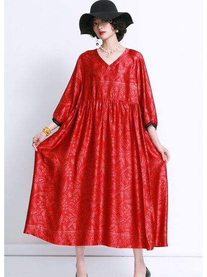 Elegant Black and Gold Floral Maxi Dress