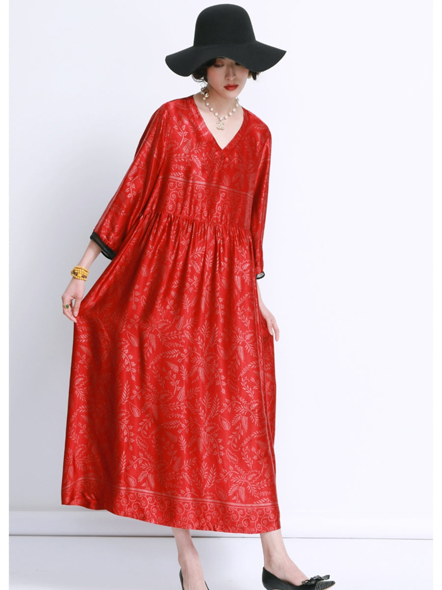 Elegant Black and Gold Floral Maxi Dress