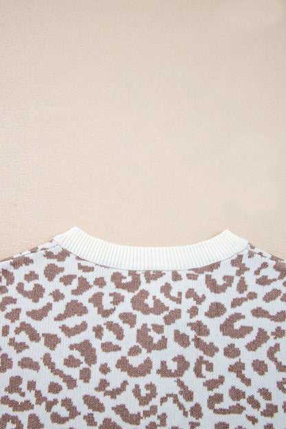 womens leopard cardigan