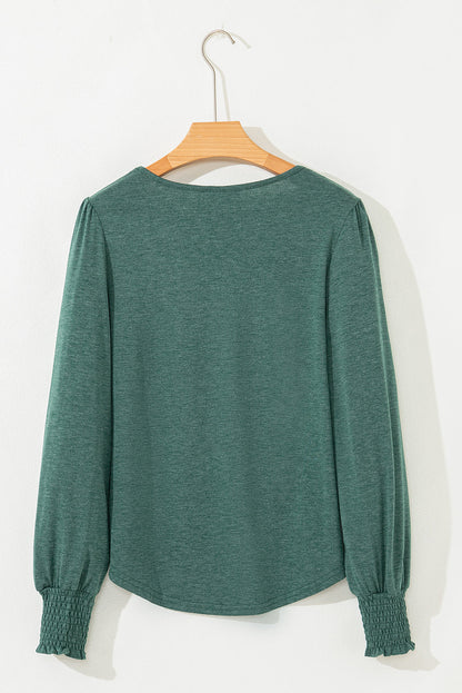 v neck long sleeve top