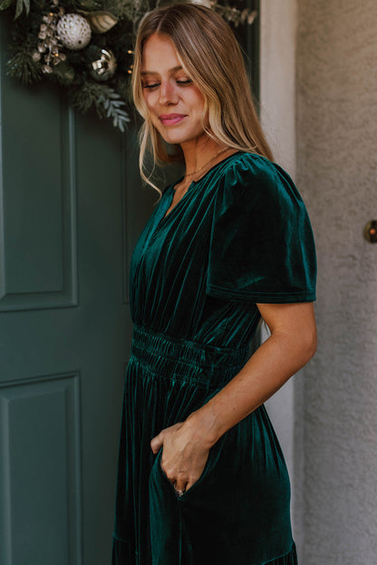velvet shirt dress