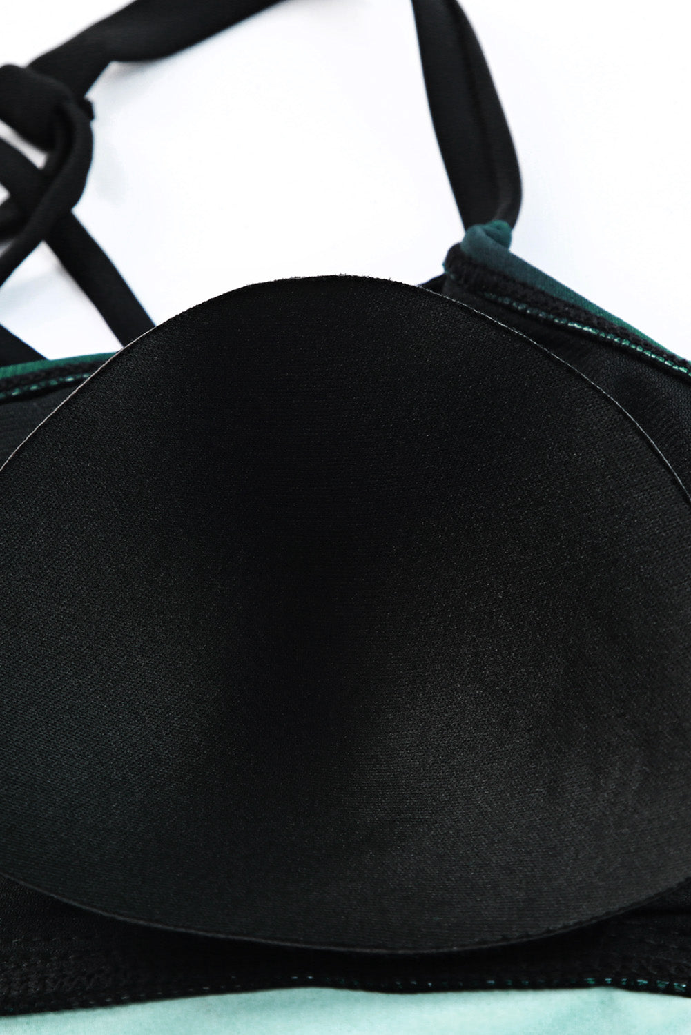 Green Strappy Cut-Out Back Tankini Set