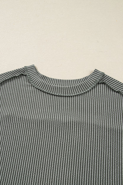 ribbed long sleeve top