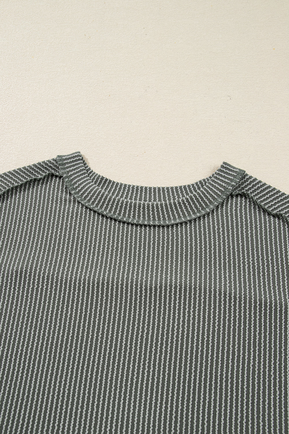 ribbed long sleeve top