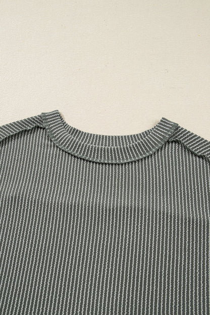 ribbed long sleeve top